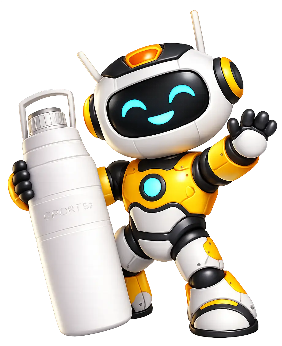 Robot termos personalizados Robot mostrando termos personalizados para venta